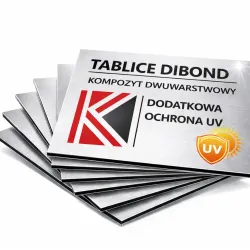 Tabliczka DIBOND z nadrukiem i laminatem UV